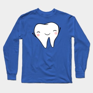 Happy Tooth (blue) Long Sleeve T-Shirt